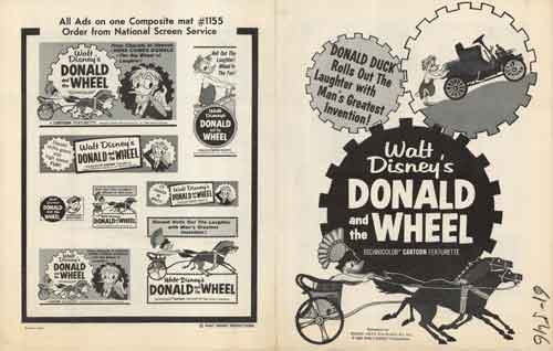 Front cover of Donald Duck cartoon about the history of the wheel
