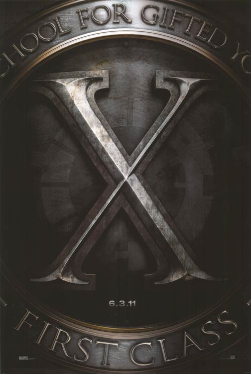 X-Men: First Class DVD cover featuring iconic characters in action
