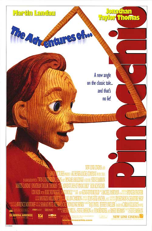 Close-up of Pinocchio character from the children's book with vibrant colors