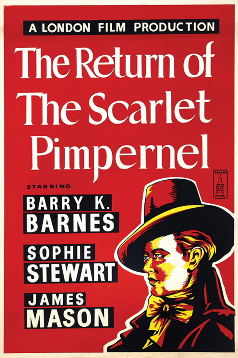 Art print of Return of the Scarlet Pimpernel, perfect for living room decor.