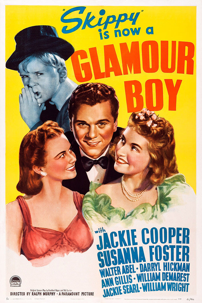 Close-up of Glamour Boy art print showing vibrant colors and detailed design