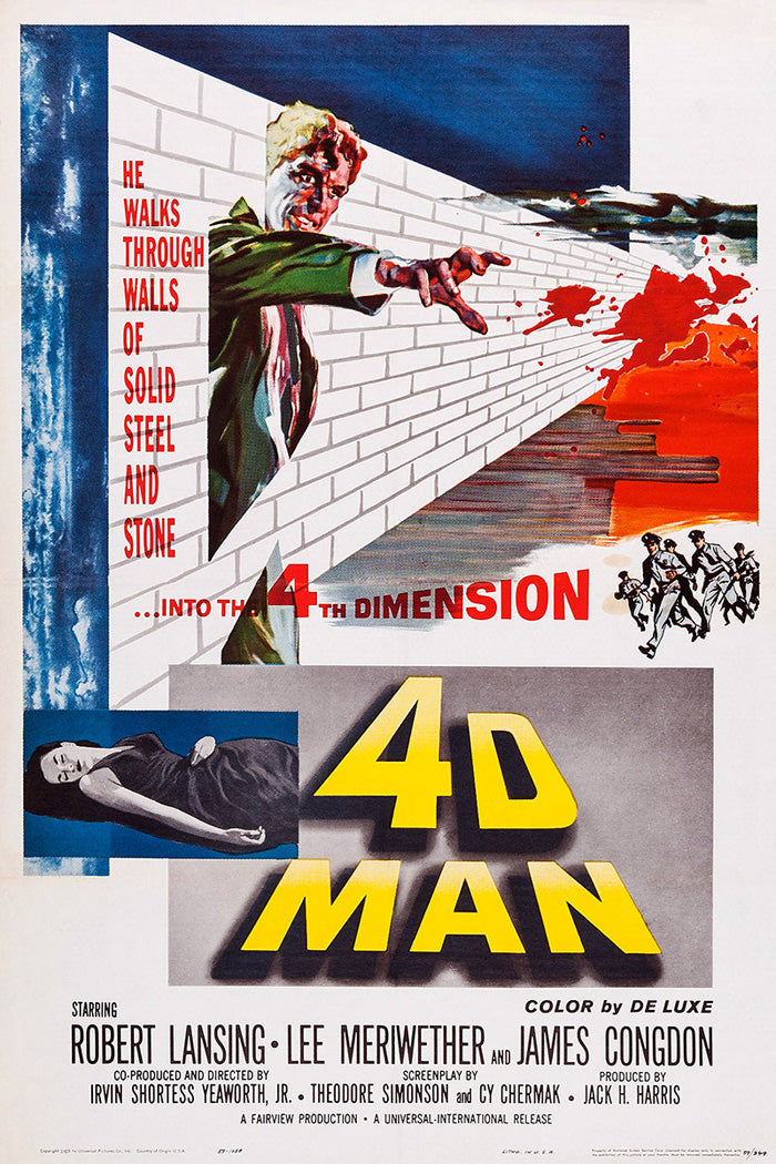Close-up of 4D Man digital art print with vibrant colors, ideal for masculine spaces