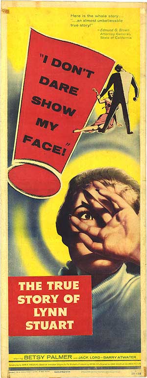 DVD cover of Lynn Stuart movie featuring dramatic 1950s noir styling