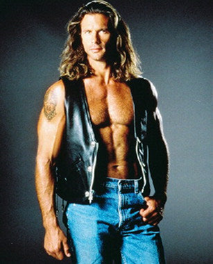 Lorenzo Lamas in action from the Renegade series collection, showcasing his iconic character.