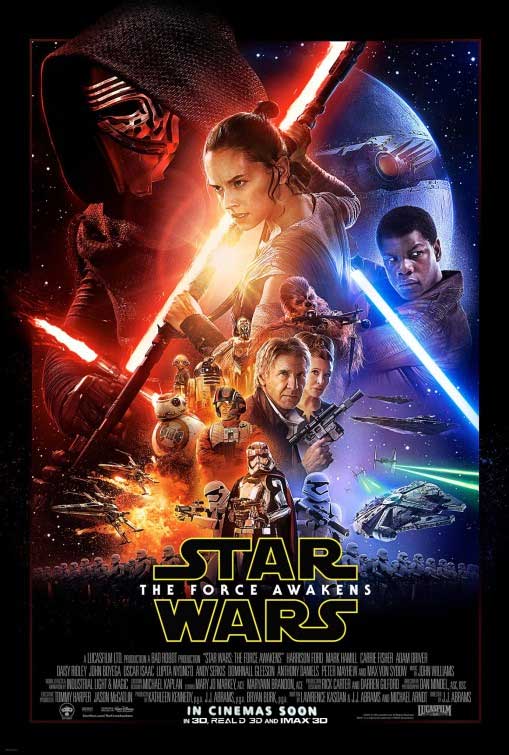 Star Wars The Force Awakens Blu-ray special edition cover showcasing the iconic characters.