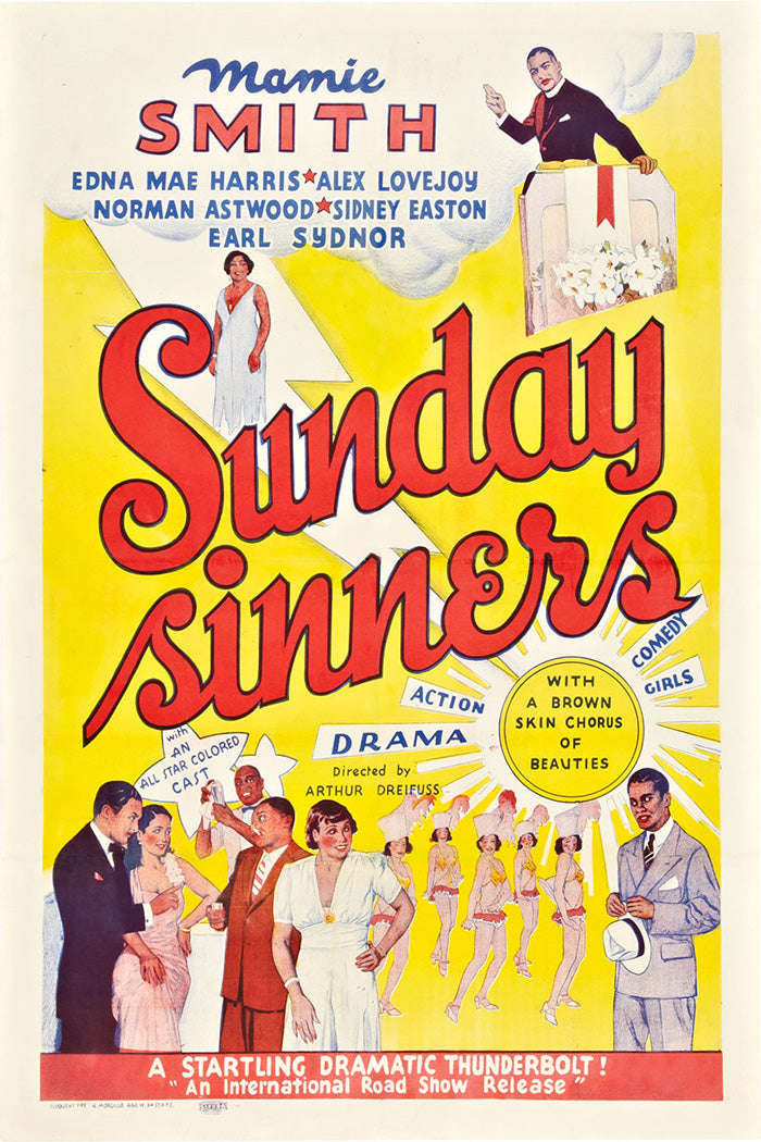 Front view of Sunday Sinners art print showing detailed giclee texture and dark tones.