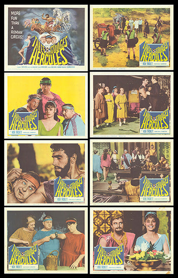 Three Stooges Meet Hercules collectible figurines from various angles showcasing their vibrant colors.