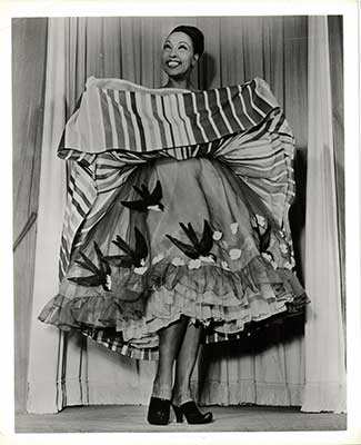 Vintage Josephine Baker poster showcasing her iconic performance style.