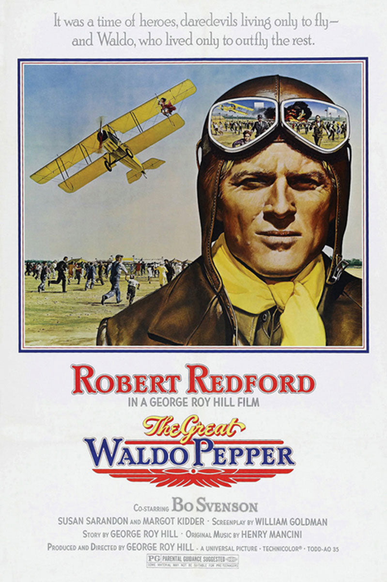 Close-up of Great Waldo Pepper giclee print on canvas, suitable for wall art in living rooms
