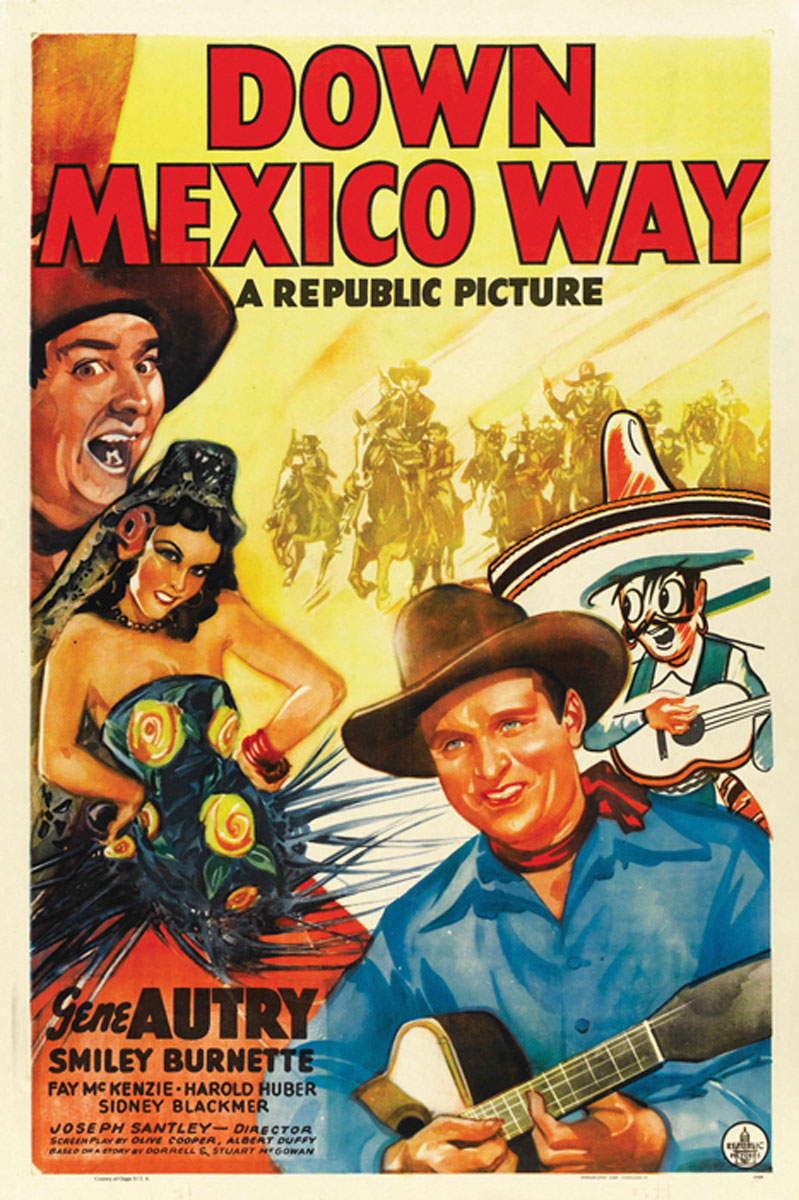 Down Mexico Way art print featuring vibrant colors and intricate details, perfect for living room decor.