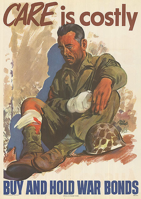 Close-up of original Adolph Treidler WWII war bond poster artwork
