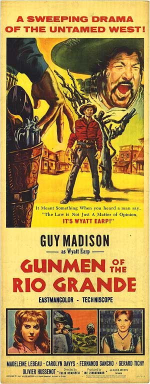 Cover of Gunmen of the Rio Grande, showcasing a dramatic Western scene with cowboys