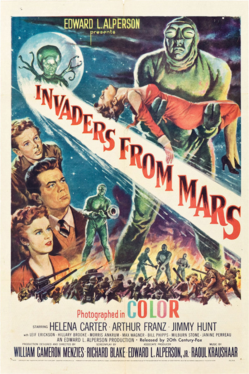 Invaders from Mars canvas wall art showcasing vivid colors and details.
