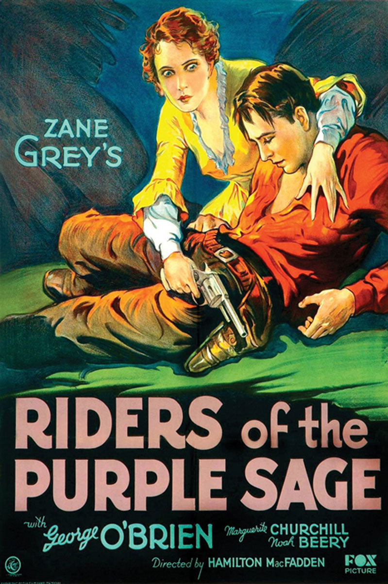 Front view of Riders Of The Purple Sage limited edition wall decor on canvas