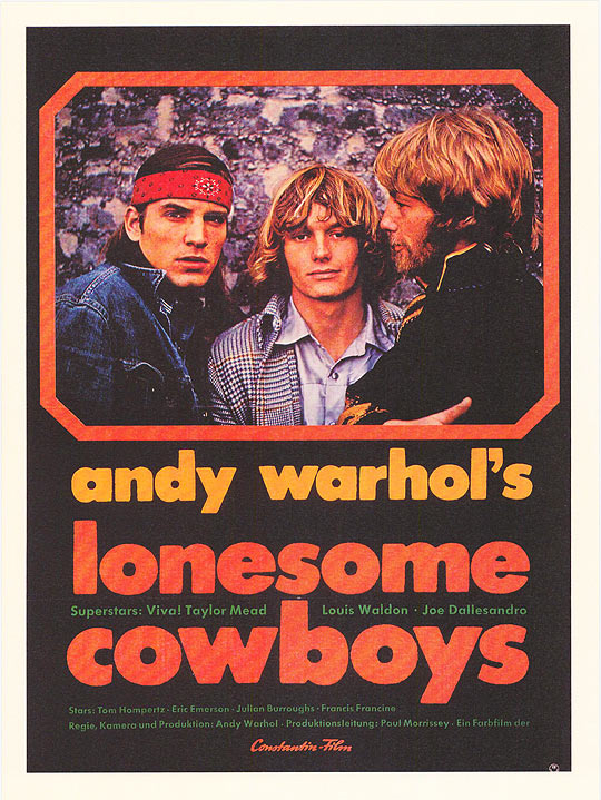 Lonesome Cowboys print by Andy Warhol, showcasing vibrant colors and unique design.