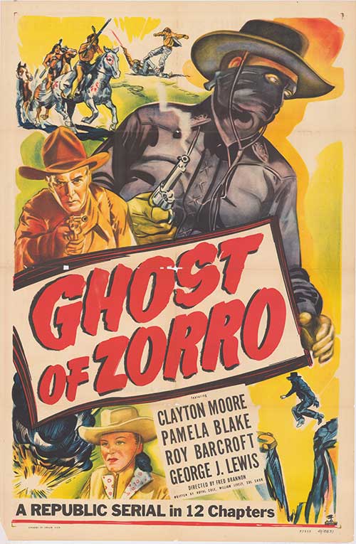 Close-up of Ghost of Zorro collectible figurine displaying detailed costume and minor damage