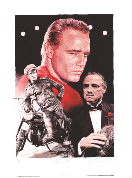 Marlon Brando limited edition art piece signed by Leon Evans