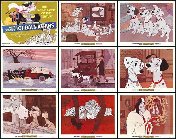 Close-up of Classic 101 Dalmatians vintage toy set, showing detailed figures.