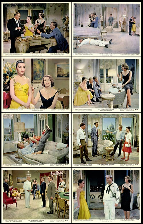 Front cover of the Honeymoon Machine DVD showcasing Steve McQueen in a romantic comedy pose