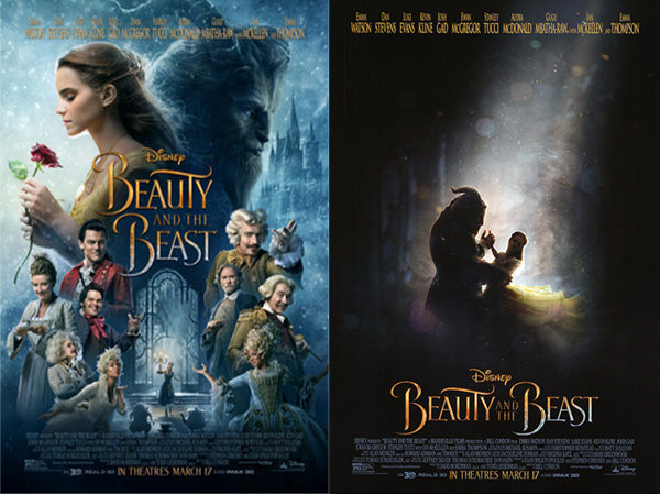 Beauty and the Beast wall art showcasing vibrant colors and intricate details.