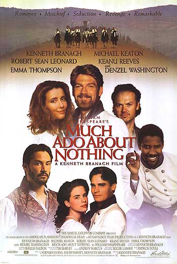 Much Ado About Nothing stage performance with actors in costume