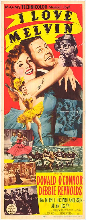Close-up of the I Love Melvin poster featuring classic 1950s artwork
