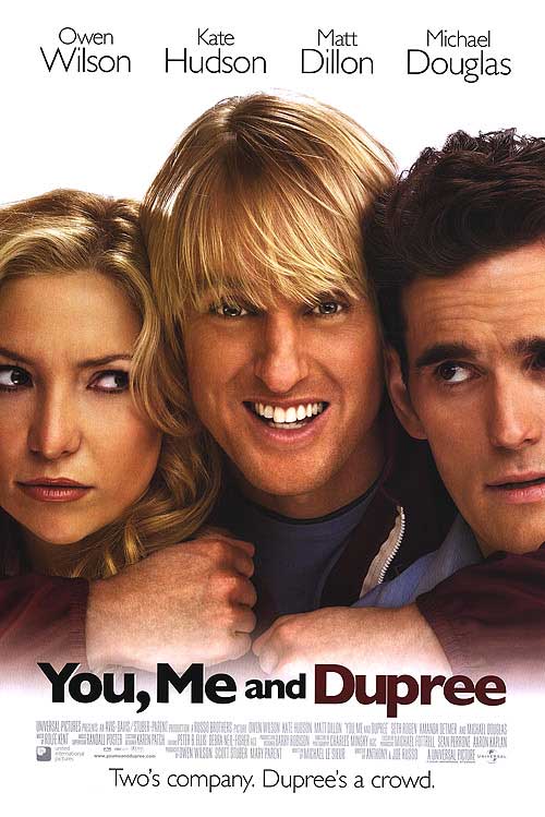 You, Me And Dupree DVD cover art featuring the main characters, perfect for comedy movies enthusiasts