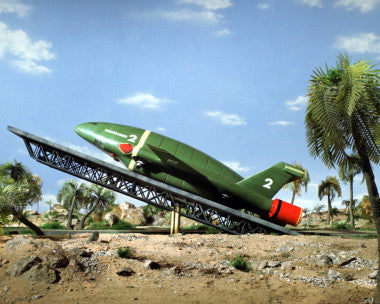 Thunderbirds action figure standing on display shelf