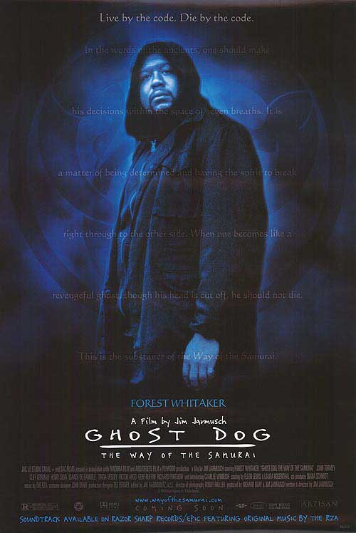 Cover of Ghost Dog: The Way of the Samurai DVD showcasing the protagonist in a contemplative pose.
