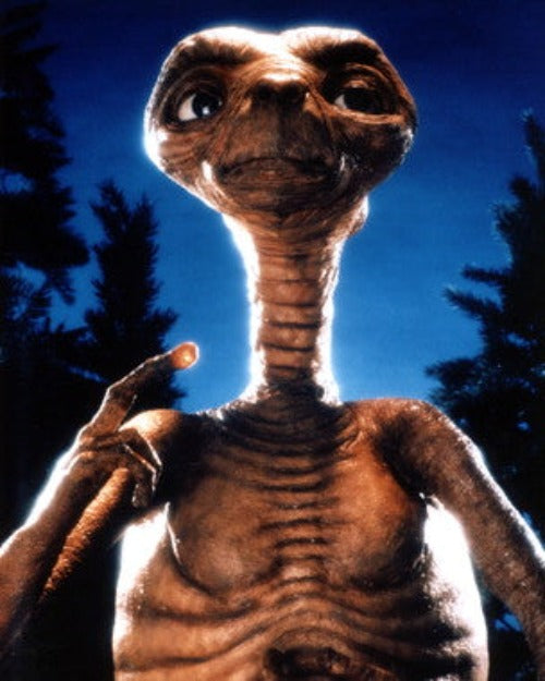 Close-up of E.T. collectible figure showing detailed craftsmanship.