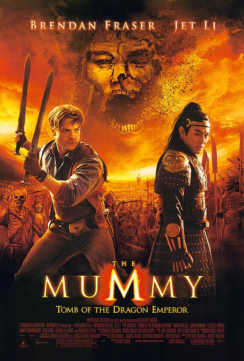Epic scene from Mummy: Tomb of the Dragon Emperor showing a thrilling battle