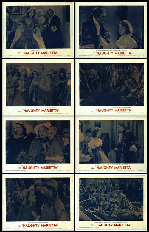 Naughty Marietta collectibles set featuring vibrant musical themes.