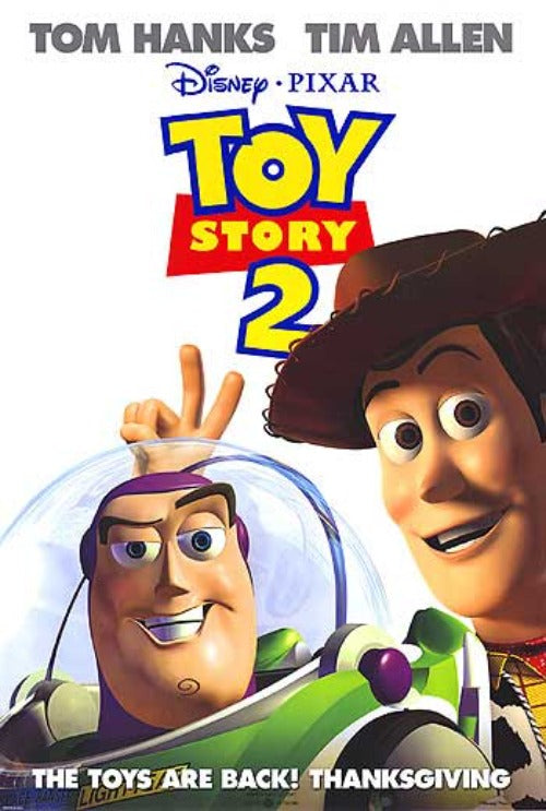 Toy Story 2 action figures and character toys on display