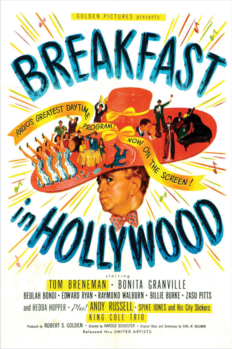 Close-up of Hollywood Breakfast giclee art showcasing vibrant colors.