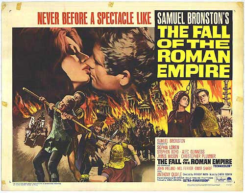 Book cover of Fall of the Roman Empire showing ancient Roman ruins