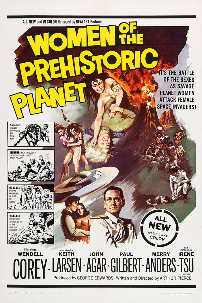 Vivid giclee print of women from the prehistoric planet, showcasing their strength.