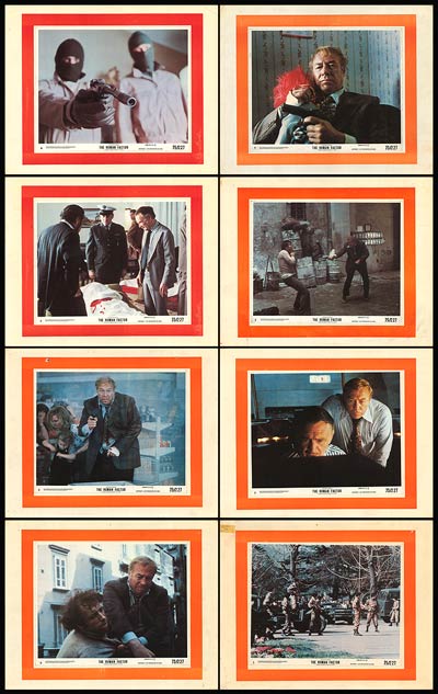 Close-up of lobby card with glued back for easy display