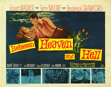 Cover of 'Between Heaven and Hell' vintage edition with distinct stains