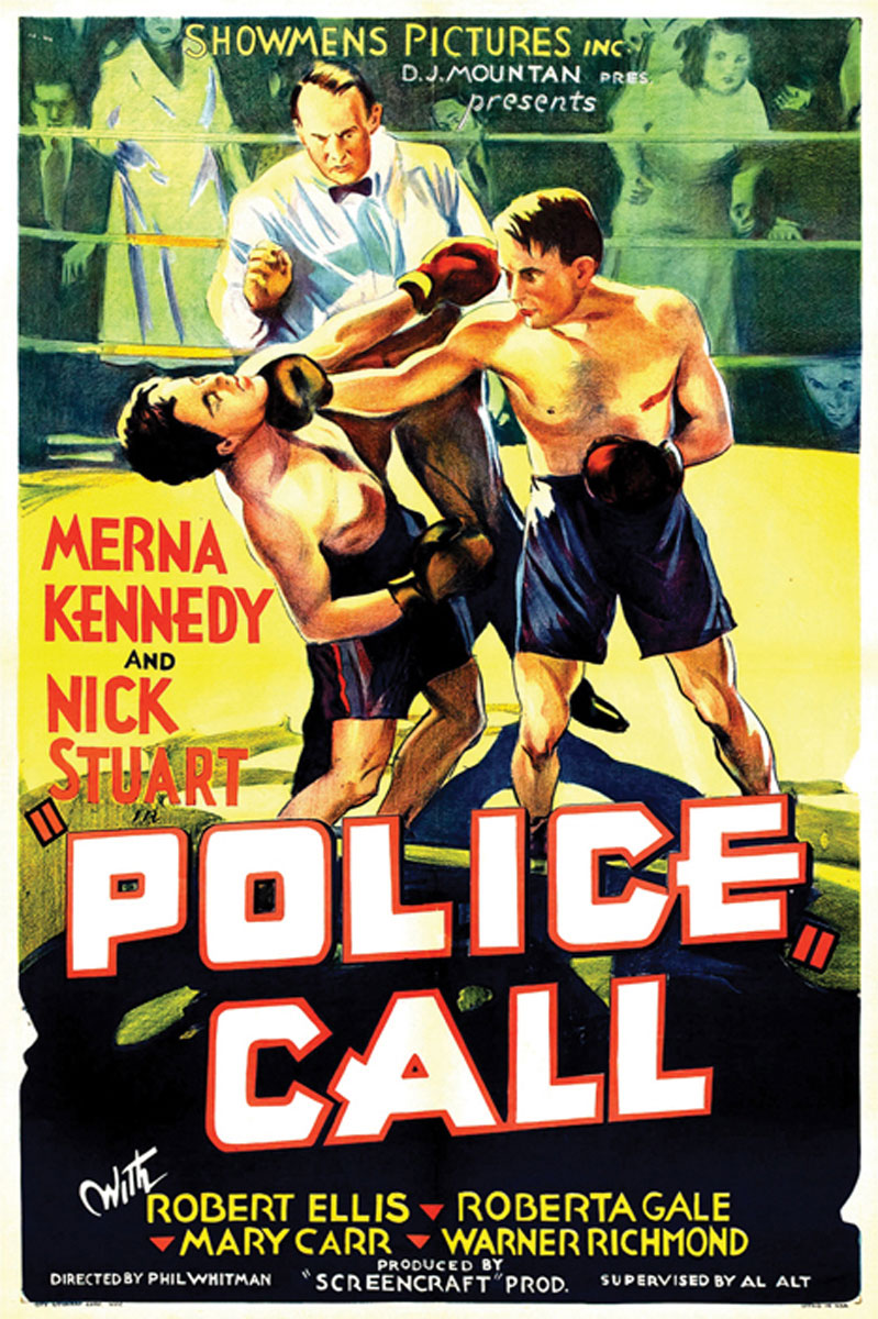 Front view of the Police Call Giclee print showcasing vibrant colors.