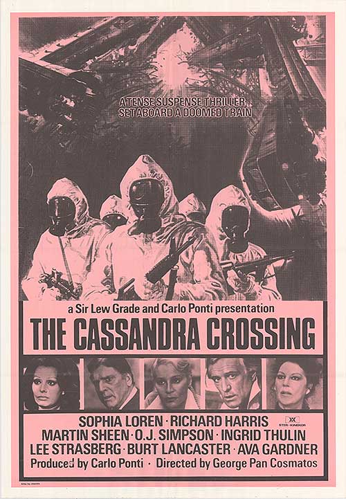 Close-up of Cassandra Crossing wall art with vibrant colors and detailed design
