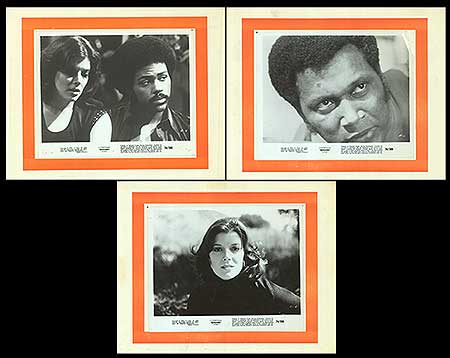 Lobby cards set viewed from the front, displaying vibrant designs for events.