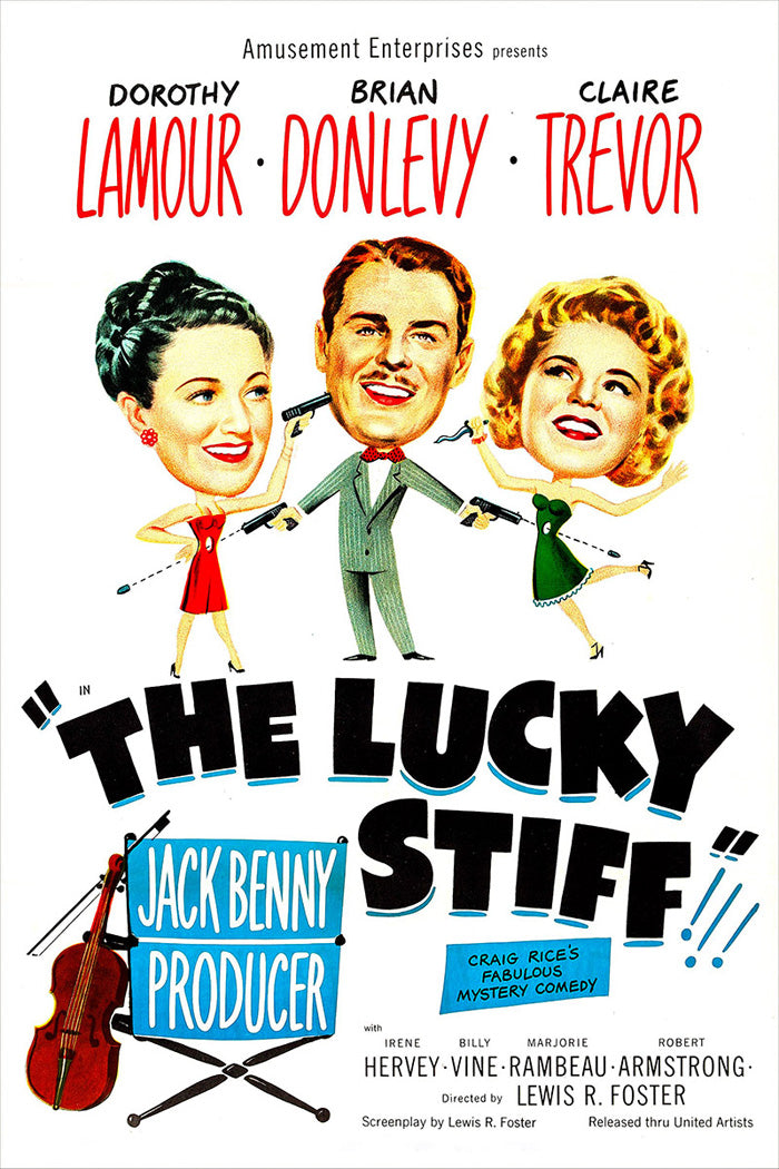 Close-up of Lucky Stiff giclee print showcasing vibrant colors and detailed artwork