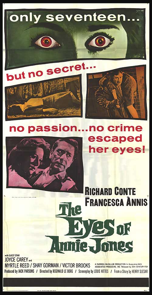 Close-up of The Enigmatic Eyes of Annie Jones DVD cover, highlighting the intriguing design.