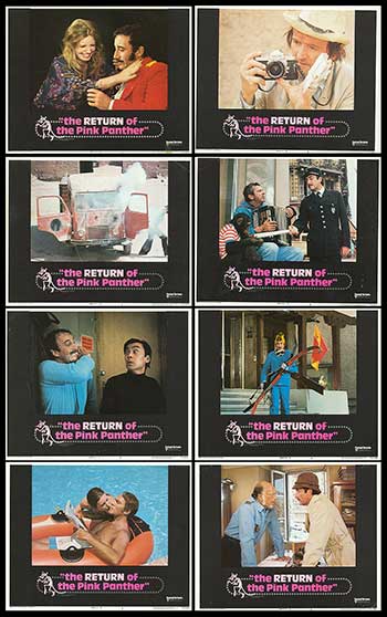 Pink Panther DVD collection with classic comedies on display