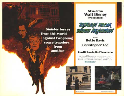 Cover of Return From Witch Mountain DVD showing the iconic characters in a captivating scene.