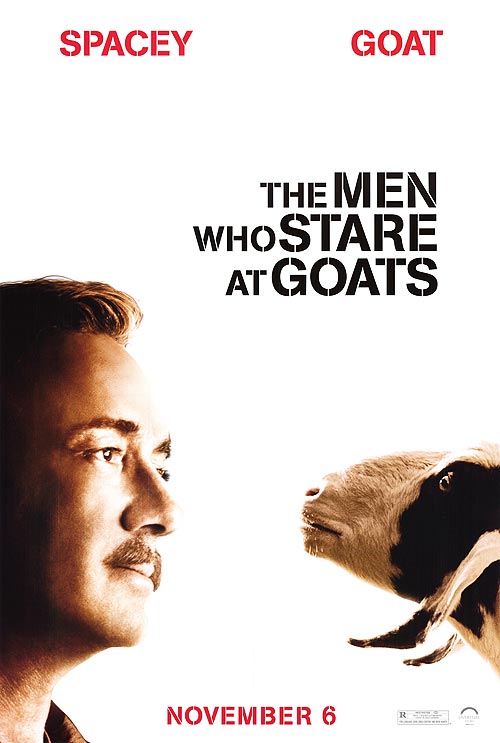 Men Who Stare At Goats adventure toy in a playful setting, showcasing its unique design.