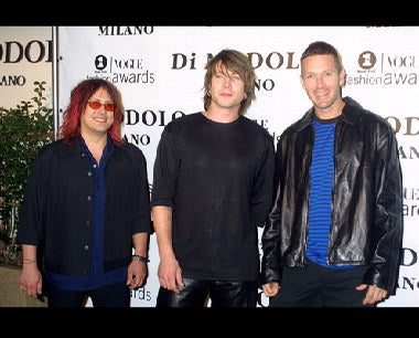 Close-up of a Goo Goo Dolls band t-shirt featuring classic album art.