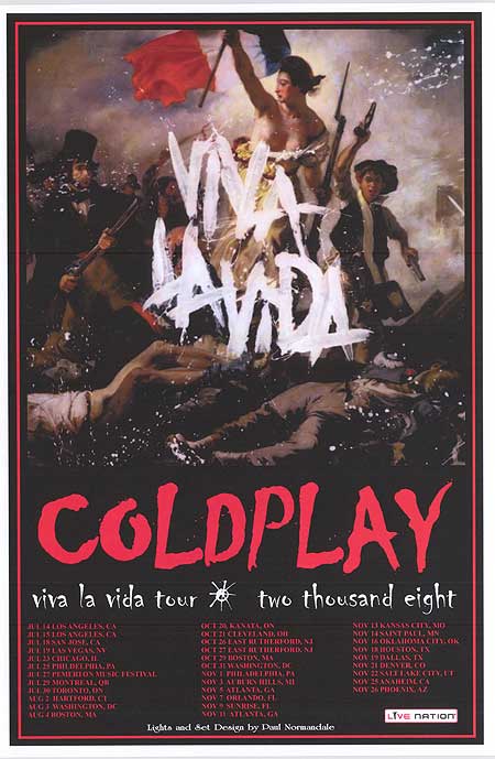 Viva La Vida album cover with vibrant colors, ideal for Coldplay fans
