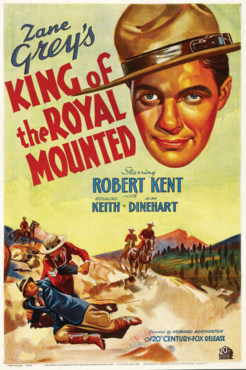Close-up of the King of the Royal Mounted giclee wall art showing vibrant colors