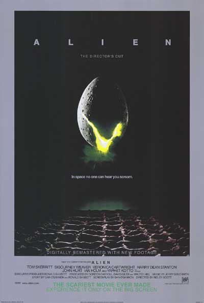 Alien Director's Cut DVD cover showcasing iconic horror imagery.